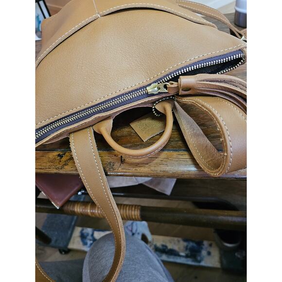 Crossbow Leather Telluride Backpack Handcrafted Normcore Gorpcore Outdoor Camel - Picture 9 of 11